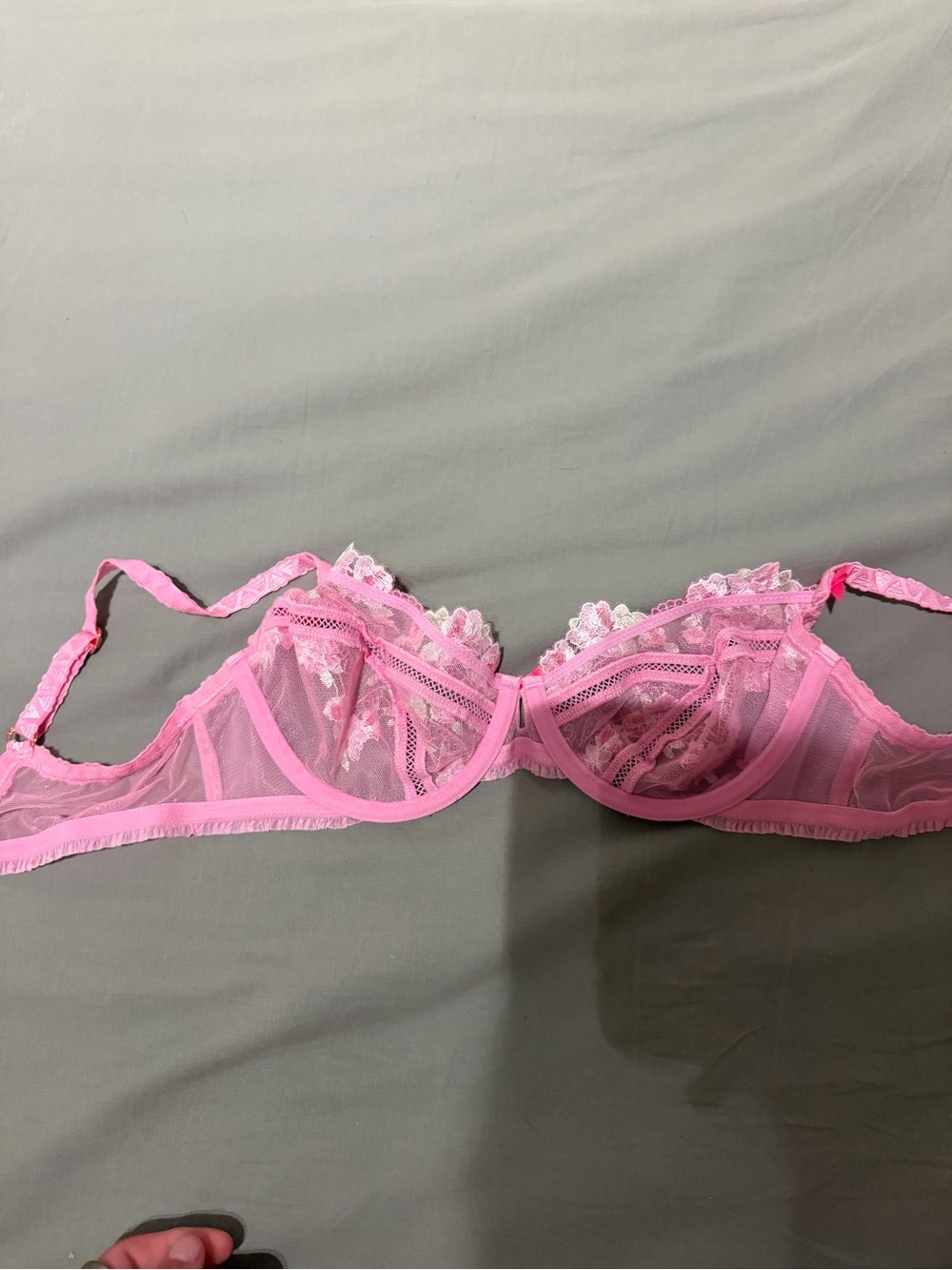 Lounge Underwear Pink Floral Lace Underwire Bra
